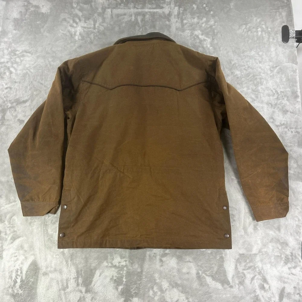 Outback Trading Company Jacket Mens Medium Brown Oilskin Pathfinder 2707
